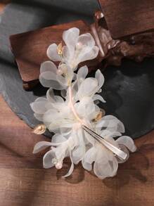 1件手工复古桃花发簪，优雅花卉发饰，适合夏季、摄影、表演、汉服等场合。 - 香檳色 - 查看 7