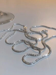 1 Miếng Đúng mốt Và Đơn giản Dây chuyền Cho bữa tiệc , Ngày , Và Mặc hàng ngày , Hoàn hảo Qủa tặng - Bạc - Xem 1