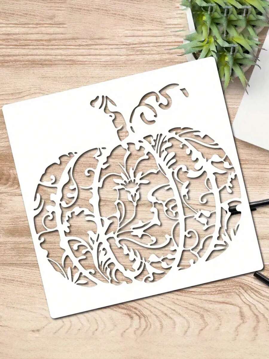 1入組南瓜畫模板 - 白色 - 查看 1