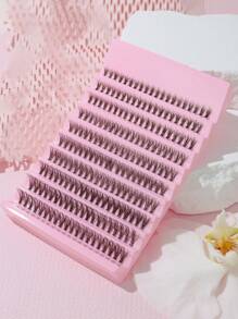 Fishtail Fairy Mixed-Style False Eyelashes For Women, Single Cluster Natural-Looking Synthetic Eyelashes, Large Capacity For Self-Grafting Lash Clusters, Eyelash Clusters, Individual Eyelashes, Lashes, Fake Lashes - Black - View 4