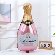 1 个 36 英寸创意香槟瓶形铝箔气球，派对用品，节日装饰，生日派对装饰，房间装饰，家居装饰，场景装饰，婚礼用品，圣诞节 - 粉色 - 查看 2
