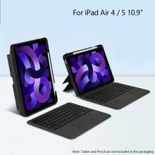1 件智能语音键盘兼容 iPad Air 5 4 10.9 英寸 Air 4 第 5 代 Air4 Air5 2020 2022 保护套触摸板背光可分离保护套 - iPad Air4/Air5 - 查看 1