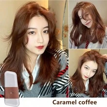1 Caja De Crema De Tinte De Pelo De Café Con Caramelo - El primer set de tintes para el cabello [Caramel Coffee] - Ver 1