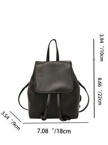 Minimalistische effen rugzak, all-match rugzak met trekkoord, eenvoudige mini-tas voor dames, rugzak, grote capaciteit, laptopvak, draagbaar, voor tienermeisjes, studenten, perfect voor kantoor, schooltassen voor de start van het schooljaar, waterdicht, geschikt voor tienermeisjes, studenten, kantoorpersoneel, perfect voor de start van het schooljaar, eerste schooldag, middelbare school, werk, zaken, woon-werkverkeer