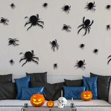 20枚3d萬聖節蜘蛛墻貼,窗戶、車庫、牆壁節慶裝飾