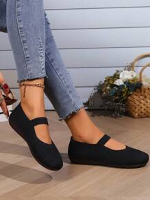 女式夏季新款中空透氣休閒軟底瑜珈鞋 - 黑色 - 查看 2