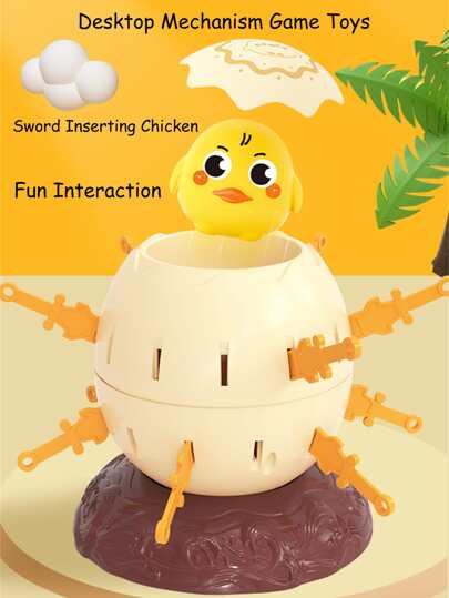 1set Inserted Sword Catapult Fright Duck Toys Board Games Gathering Trick Interactive Game Desktop Puzzle Toys