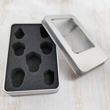 Silver Metal Dice Box With Window, Visible Metal Dice Storage Case, Gift, Portable Container With Carrying Handle, Tabletop Games Accessory (1pc) (dice Not Included) - Silver - View 10