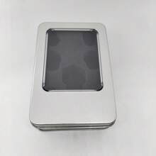 Silver Metal Dice Box With Window, Visible Metal Dice Storage Case, Gift, Portable Container With Carrying Handle, Tabletop Games Accessory (1pc) (dice Not Included) - Silver - View 5