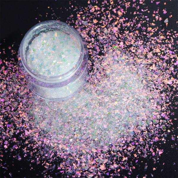 10ml/Frasco Brilho Explosivo, Efeito Arco-íris, Glitter em Flocos Miniatura, Pó, Arte de Unhas, Papel Assimétrico de Vidro Cintilante, Encantos de Unhas DIY, Gemas de Unhas, Suprimentos de Unhas