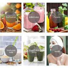 1 件便攜式家用攪拌機,附 6 個刀片,可透過 Usb 充電,適用於奶昔、冰沙、奶昔、蔬果