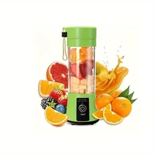 1 件便攜式家用攪拌機,附 6 個刀片,可透過 Usb 充電,適用於奶昔、冰沙、奶昔、蔬果