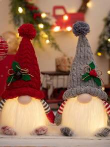 1只聖誕裝飾馴鹿玩偶,帶 Led 燈 - 紅色 - 查看 2