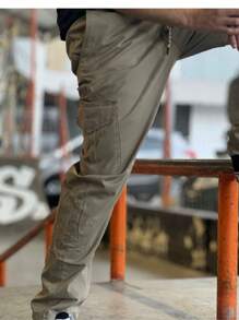 Men Jeans - 卡其色 - 查看 4