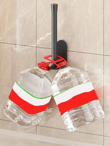 1pc Wall Mounted Kitchen Paper Towel Rack With Cling Film Storage - Black - View 4