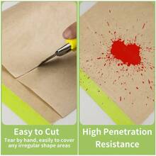 3 卷 15 厘米油漆遮蔽纸，用于裙子、框架、汽车和车身油漆保护 - 棕色 - 查看 2