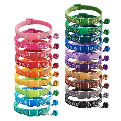 10pcs Random Color Pet Collar Suitable For Cats And Small Dogs