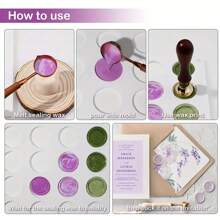 1片矽膠墊,24孔圓形蠟封墊,diy手工膠蠟封口用,婚禮請柬蠟印章製作 - 白色 - 查看 3