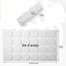 1片矽膠墊,24孔圓形蠟封墊,diy手工膠蠟封口用,婚禮請柬蠟印章製作 - 白色 - 查看 7