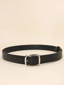Women's PU Leather Belt For Jeans/Pants, Waist Belt For Dresses, Buckle Closure Versatile Waist Belt For Ladies - Black - View 3