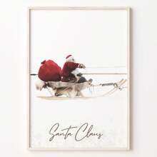 3 件/套聖誕麋鹿雪橇聖誕老人無框門牆壁藝術抽象帆布繪畫藝術海報印刷豪華風格簡約現代客廳臥室家居裝飾牆壁畫 - 40厘米*60厘米 - 查看 8