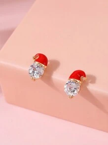 Bông tai stud - trắng - Xem 1