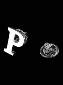 1個簡約時尚的男士字母造型胸針