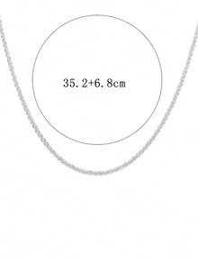 1 Miếng Đúng mốt Và Đơn giản Dây chuyền Cho bữa tiệc , Ngày , Và Mặc hàng ngày , Hoàn hảo Qủa tặng - Bạc - Xem 5