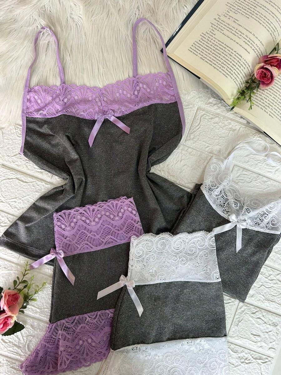 Women Lounge Sets - 紫丁香色 - 查看 1