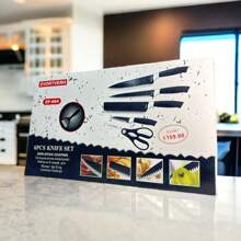 1 Sets Of 6-Piece Knives In Black Colors For Your Kitchen - MATTE BLACK KNIFE - View 3