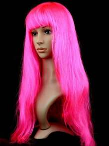 Pelucas Rosa Para Fiesta De Disfraces, Peluca De Pelo Corto - Rosa - Ver 2