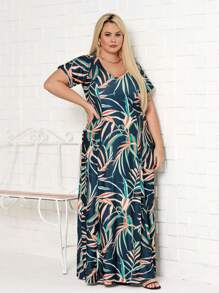 Plus Size Dresses - 藍色 - 查看 1