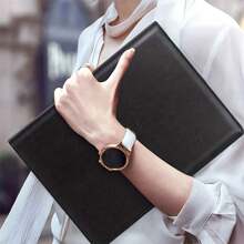 1pc Pu Leather Combination Folder For Clipboards, Business Interview Resumes (Black)