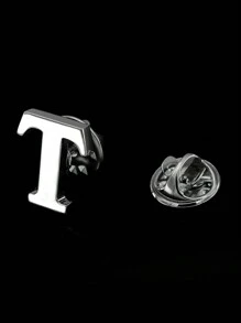 1個簡約時尚的男士字母造型胸針