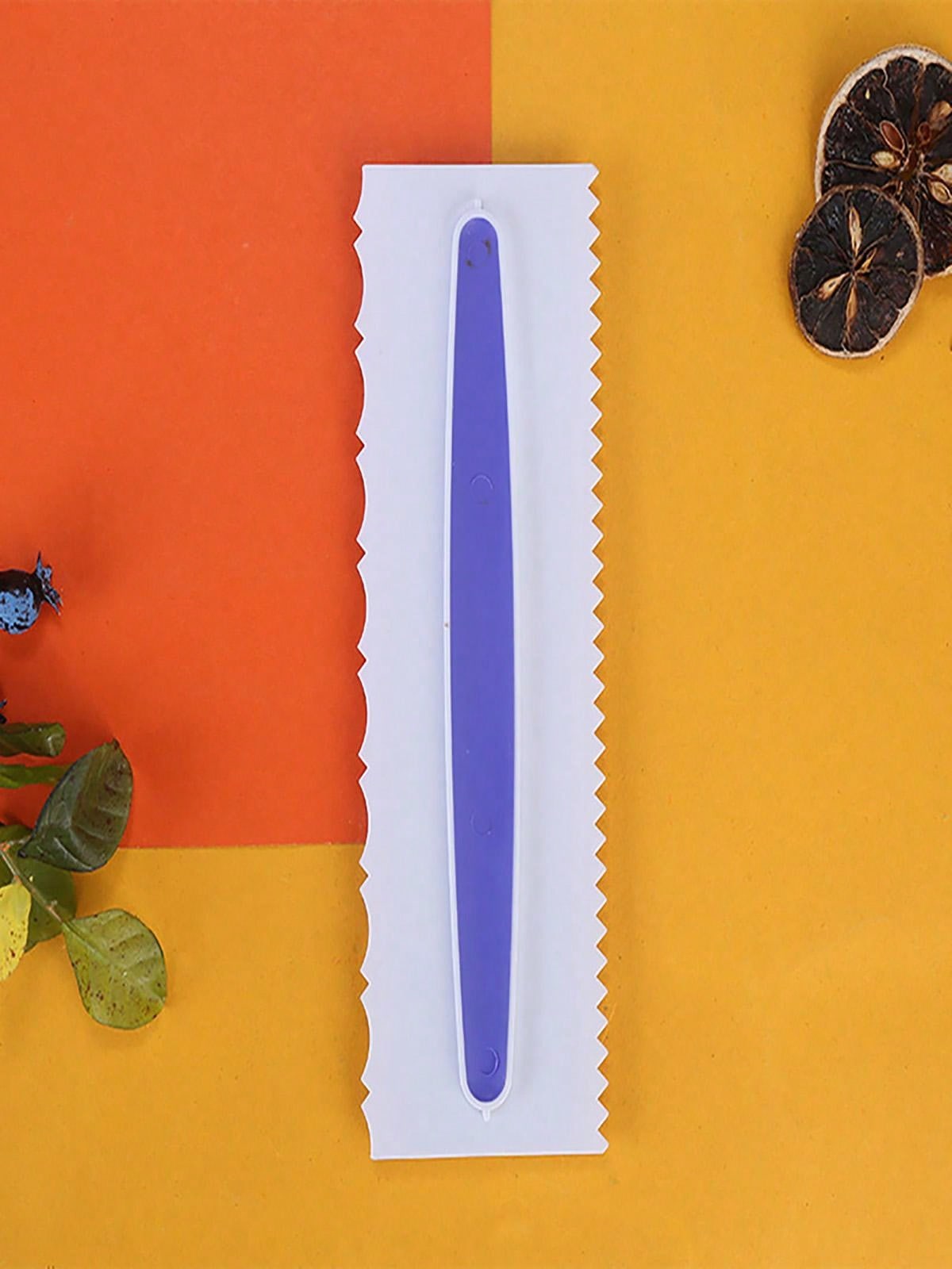 1pc Large Size Icing Scraper & Comb Set, Chocolate Jam Spreader