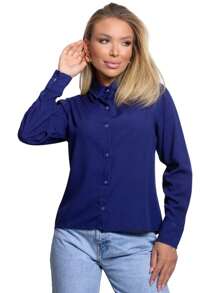 Women Blouses - Màu xanh hải quân - Xem 5