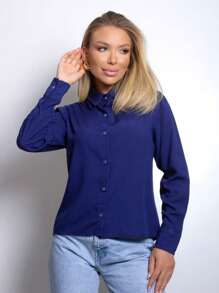 Women Blouses - Màu xanh hải quân - Xem 3