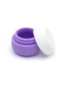 1 件装洗漱用品旅行容器，硅胶化妆品霜罐，旅行装容器防漏化妆品收纳盒旅行必需品配件带盖化妆品面部身体护手霜旅行必需品，海滩旅行收纳盒，暑假返校