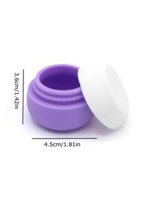 1 件装洗漱用品旅行容器，硅胶化妆品霜罐，旅行装容器防漏化妆品收纳盒旅行必需品配件带盖化妆品面部身体护手霜旅行必需品，海滩旅行收纳盒，暑假返校