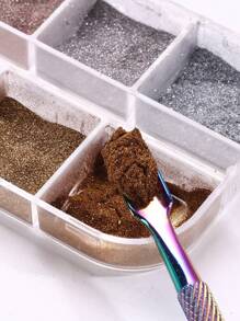 12色金属美甲闪粉，1盒彩色镜面铬粉，秋冬DIY美甲装饰 - 彩色 - 查看 3