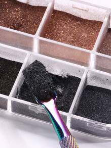 12色金属美甲闪粉，1盒彩色镜面铬粉，秋冬DIY美甲装饰 - 彩色 - 查看 4