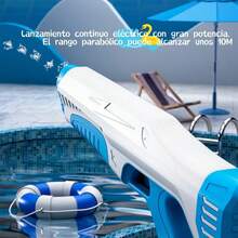 Pistola de Agua Eléctrica de Alta Capacidad con Apariencia Genial y Alta Calidad - Azul - Ver 2