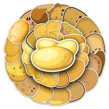 50 Uds. Pegatinas De Comida Con Forma De Verduras Y Patatas De Dibujos Animados, Divertidas, Simples Y Multifuncionales - Multicolor - Ver 3