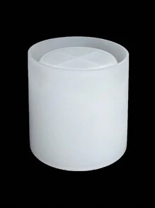 Diy手工藝術蠟燭模具,芳香療法擺件,禮品,石膏,水晶,滴膠,中等大小圓形盆栽,花盆,圓柱形盒子,矽膠模具 - 白色 - 查看 4