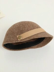 1 Mùa Thu Đông Mới Dệt Kim Retro Mũ Bóng Chày Cho Bé Trai Và Bé Gái, Thích Hợp Để Sử Dụng Hàng Ngày - Màu Khaki - Xem 2