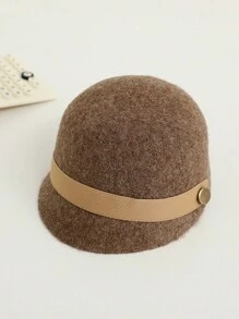 1 Mùa Thu Đông Mới Dệt Kim Retro Mũ Bóng Chày Cho Bé Trai Và Bé Gái, Thích Hợp Để Sử Dụng Hàng Ngày - Màu Khaki - Xem 1