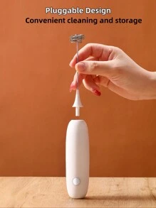 1入組無線電動泡沫機&蛋打器&咖啡攪拌器,適用於家用廚房烘焙工具 - 黑色 - 查看 8