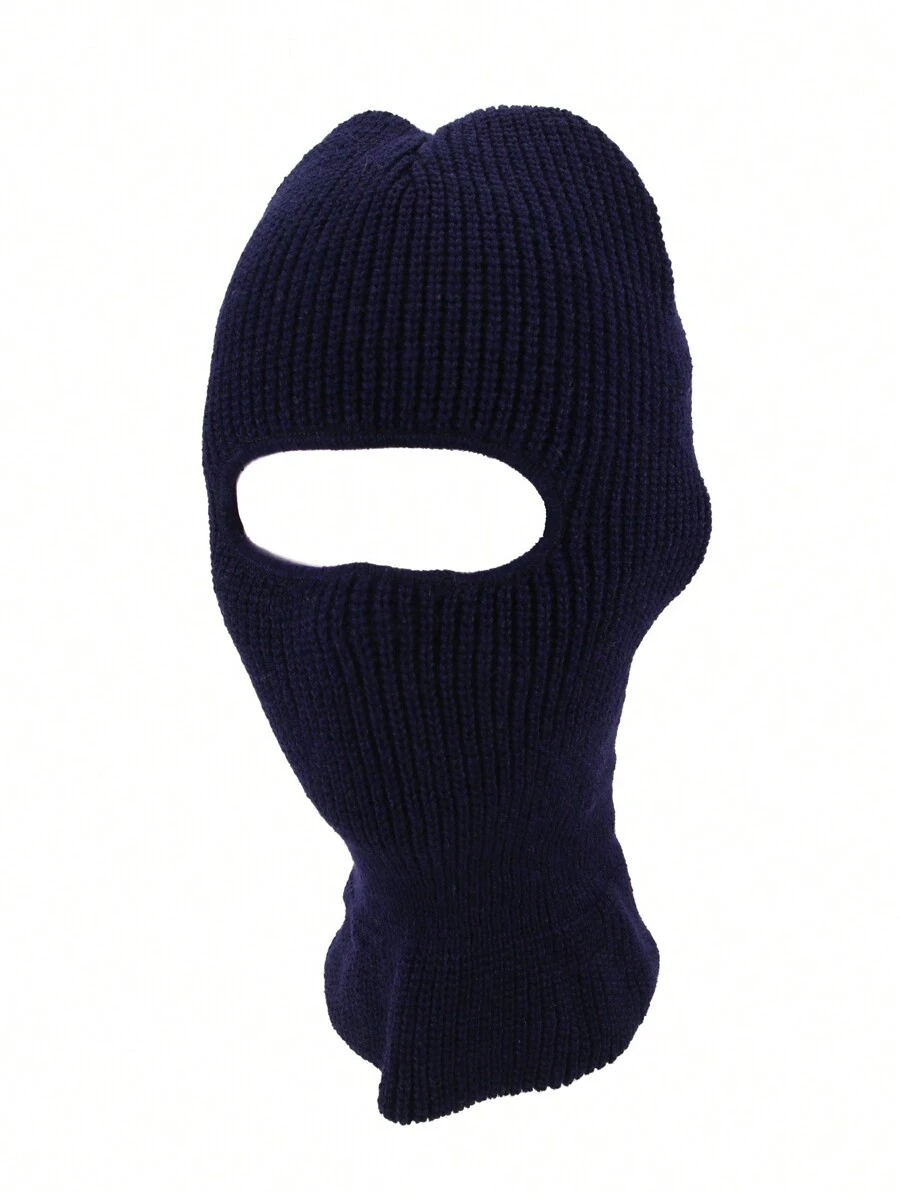 1頂男士帽子巴拉克拉法毛帽冬季針織帽男士配件滑雪和登山用來覆蓋您的臉和頸部保暖 - 藏蓝色 - 查看 1