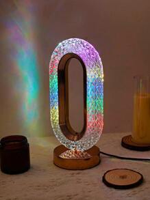 1pc ABS Table Lamp, Modern RGB Light Bedside Lamp For Home - Multicolor - View 2