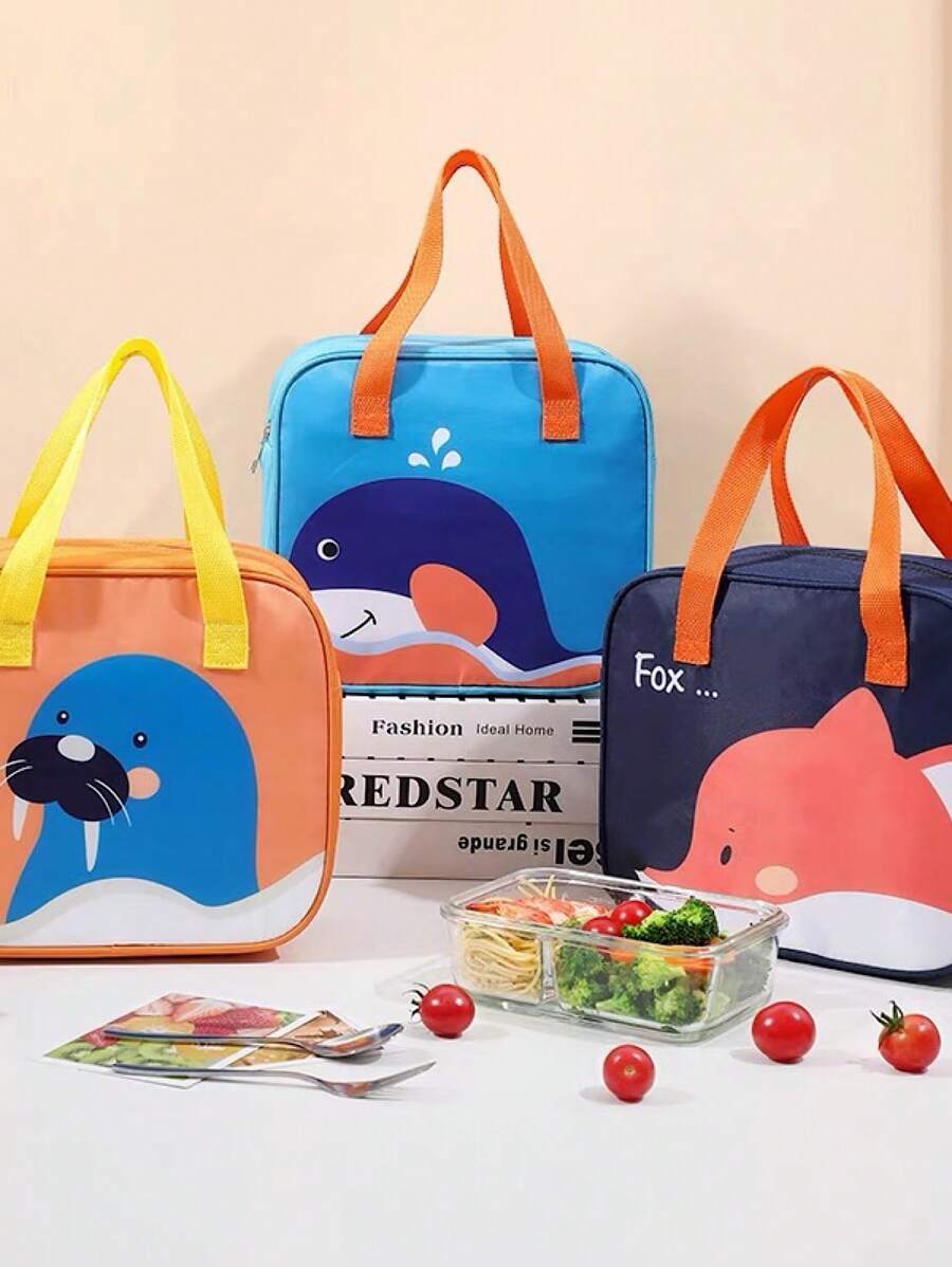 Bolsa Térmica Feminina Masculina Porta Marmita Lanche Bebida - Azul bebê - Visão 1